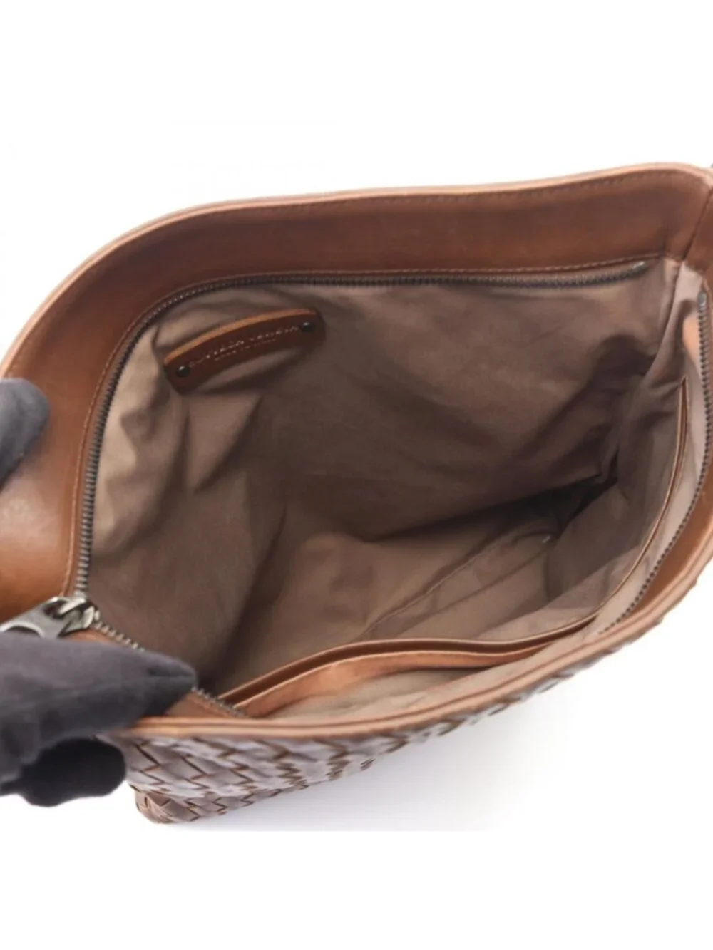 Bottega Veneta Shoulder Bag Intrecciato Brown Leather